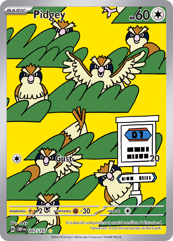 Pidgey 207/197 Pokemon card
