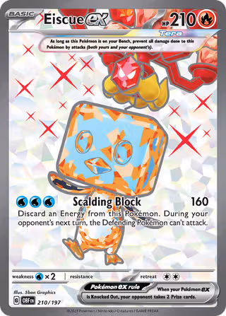 Eiscue ex 210/197 Pokemon card