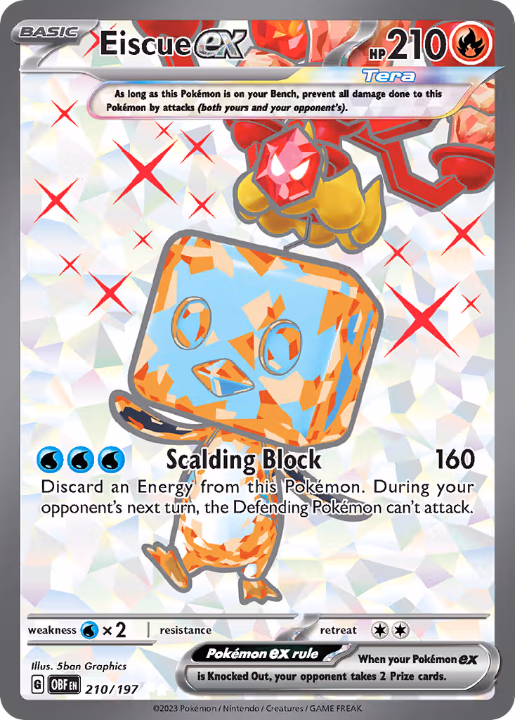 Eiscue ex 210/197 Pokemon card
