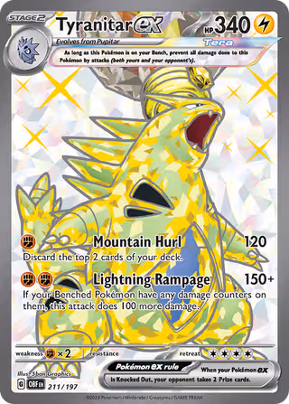 Tyranitar ex 211/197 Pokemon card
