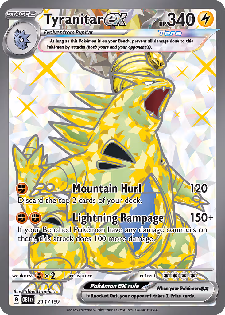 Tyranitar ex 211/197 Pokemon card