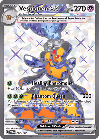 Vespiquen ex 212/197 Pokemon card