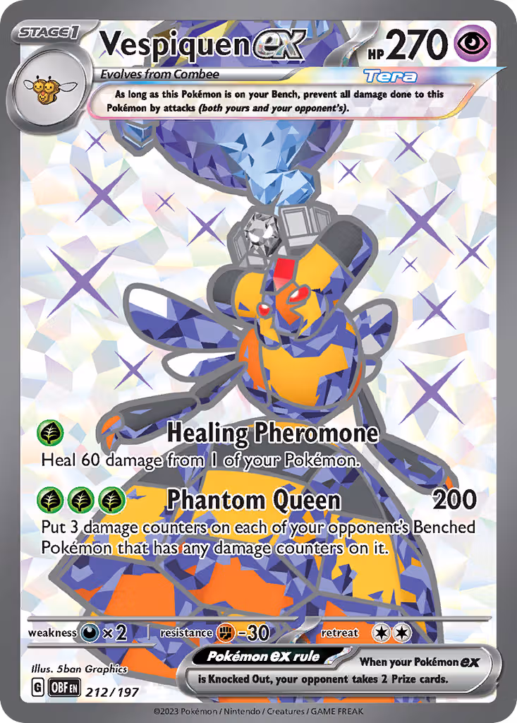Vespiquen ex 212/197 Pokemon card
