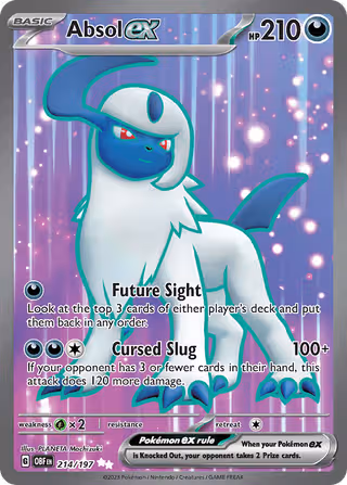 Absol ex 214/197 Pokemon card