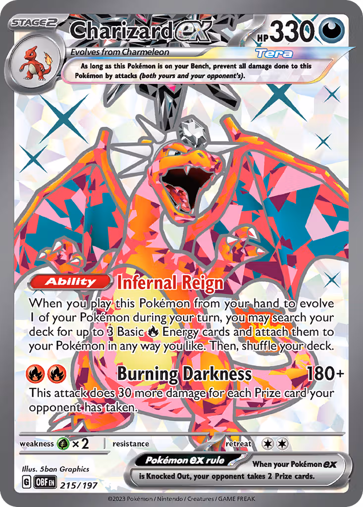 Charizard ex 215/197 Pokemon card