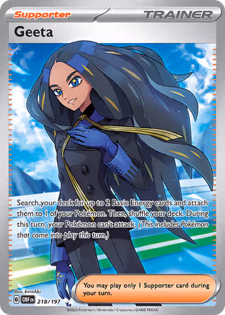 Geeta 218/197 Pokemon card