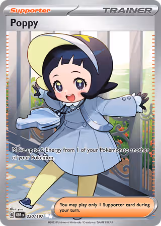 Poppy 220/197 Pokemon card