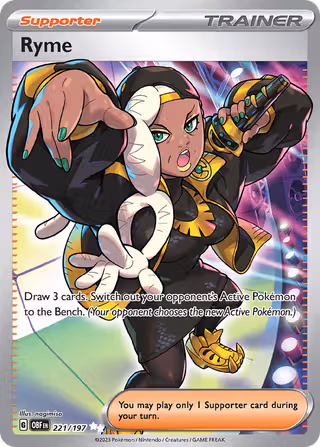 Ryme 221/197 Pokemon card
