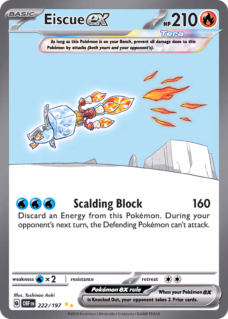 Eiscue ex 222/197 Pokemon card