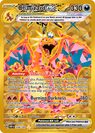 Charizard ex 228/197 Pokemon card