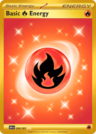 Basic Fire Energy 230/197 Pokemon card