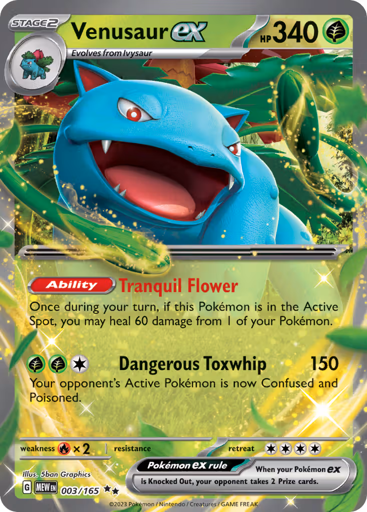Venusaur ex 3/165 Pokemon card
