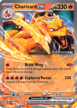 Charizard ex 6/165 Pokemon card