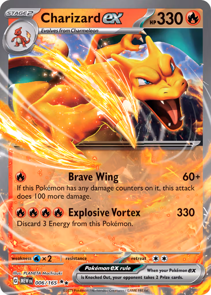 Charizard ex 6/165 Pokemon card