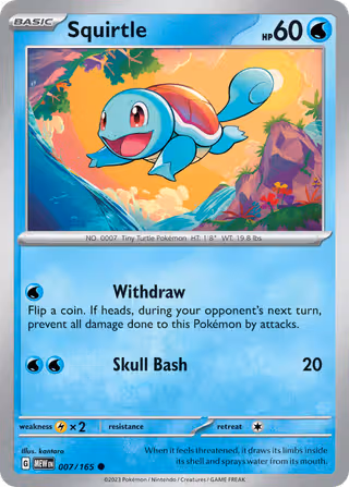 Squirtle 7/165 Pokemon card