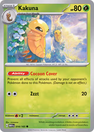 Kakuna 14/165 Pokemon card