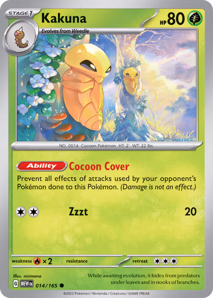 Kakuna 14/165 Pokemon card