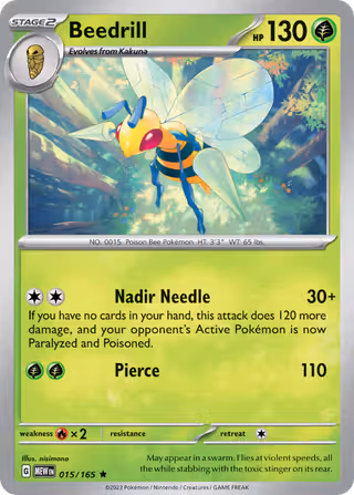 Beedrill 15/165 Pokemon card
