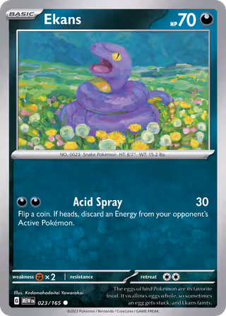 Ekans 23/165 Pokemon card