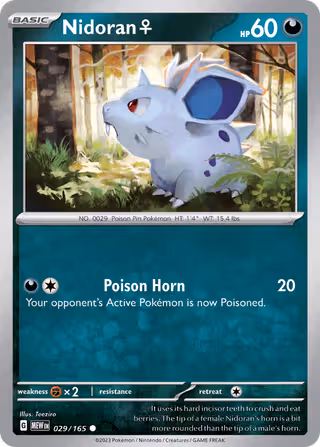Nidoran♀ 29/165 Pokemon card