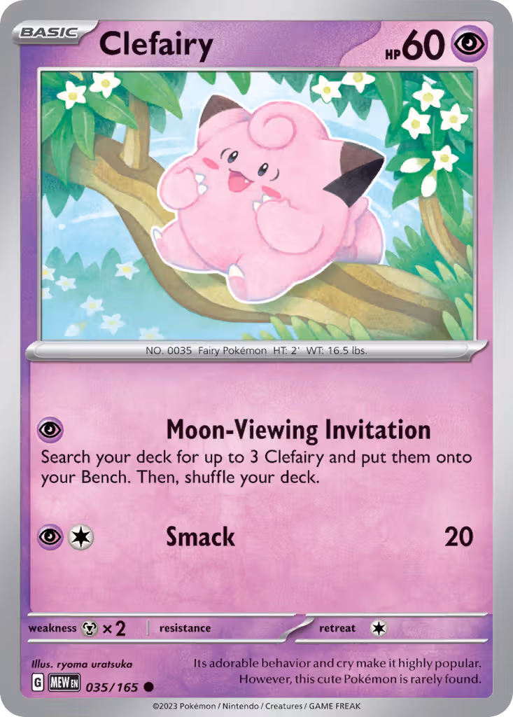 Clefairy 35/165 Pokemon card