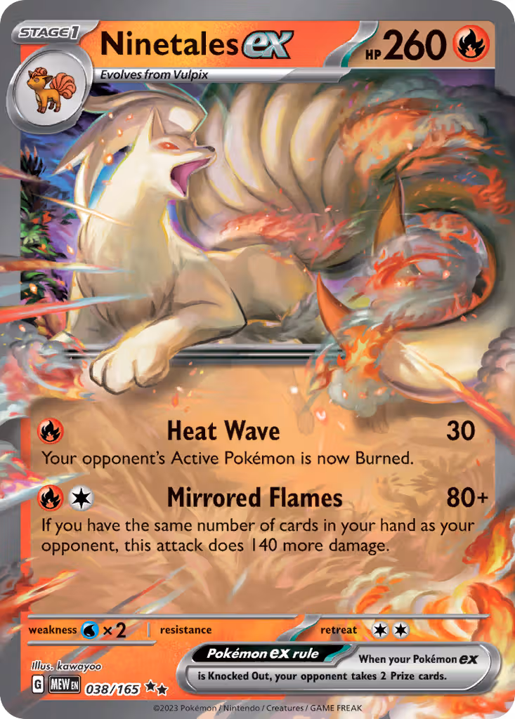 Ninetales ex 38/165 Pokemon card