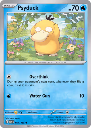 Psyduck 54/165 Pokemon card