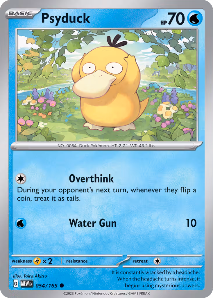 Psyduck 54/165 Pokemon card