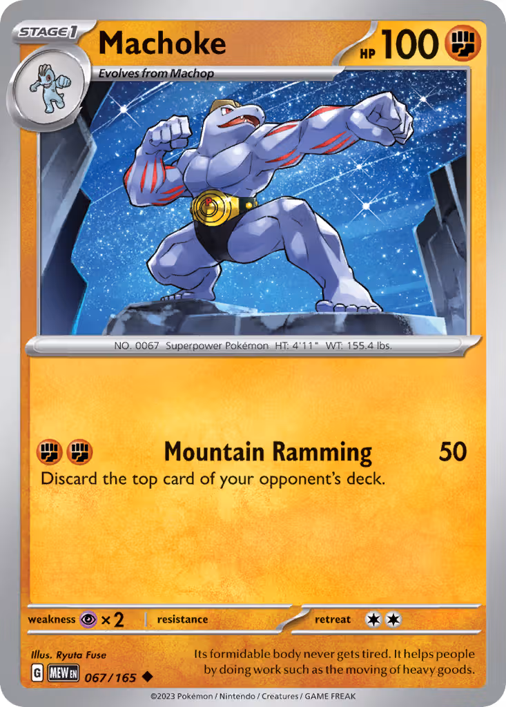 Machoke 67/165 Pokemon card