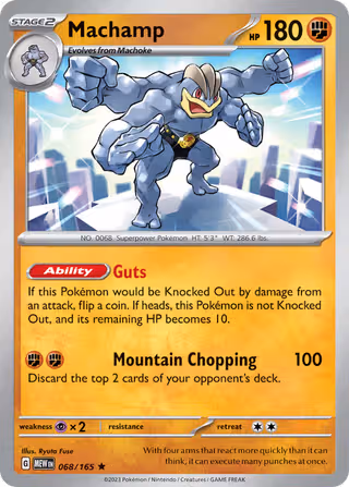 Machamp 68/165 Pokemon card
