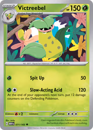 Victreebel 71/165 Pokemon card