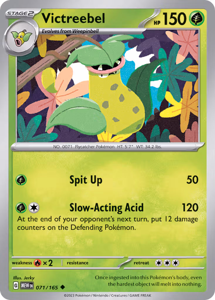 Victreebel 71/165 Pokemon card
