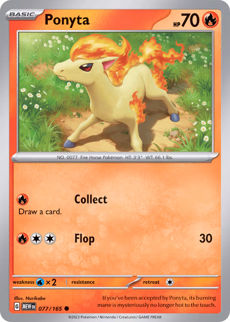 Ponyta 77/165 Pokemon card