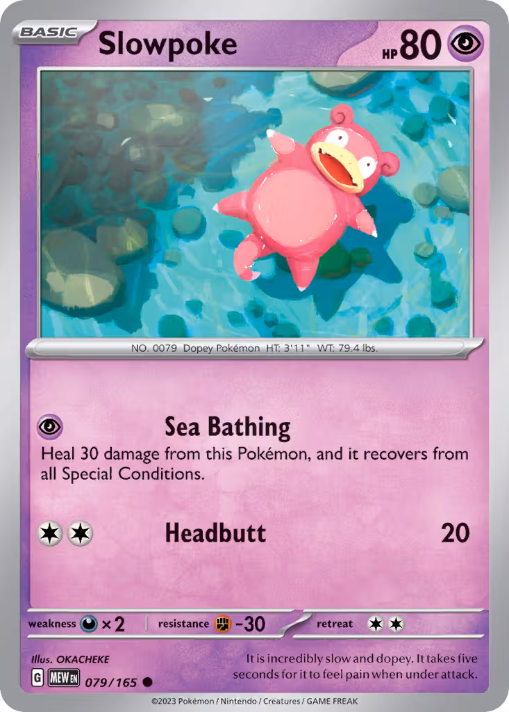Slowpoke 79/165 Pokemon card
