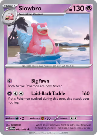 Slowbro 80/165 Pokemon card