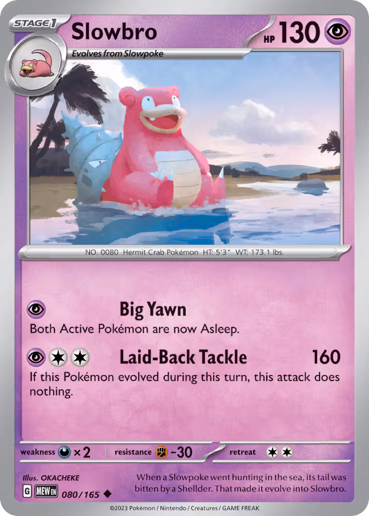 Slowbro 80/165 Pokemon card