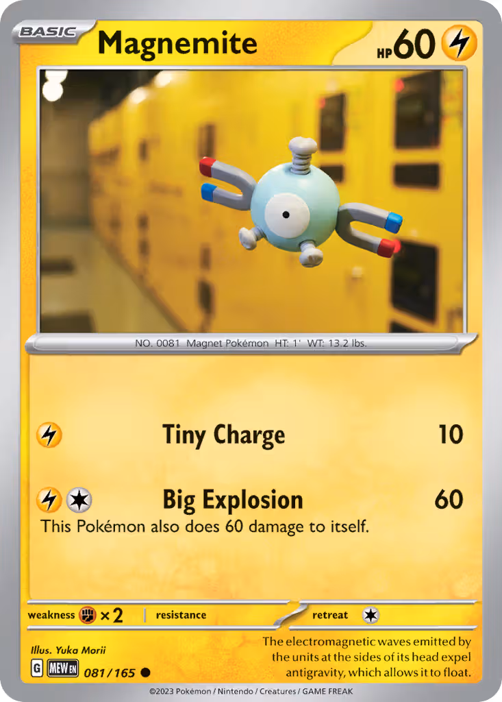 Magnemite 81/165 Pokemon card