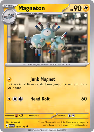 Magneton 82/165 Pokemon card