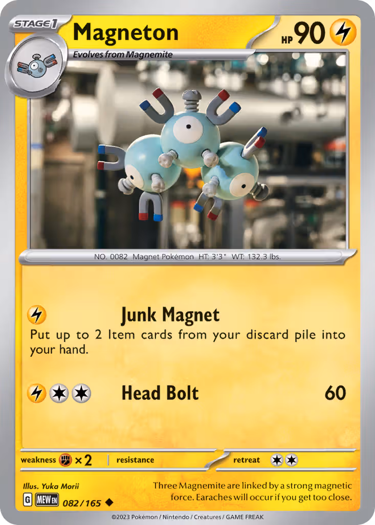 Magneton 82/165 Pokemon card