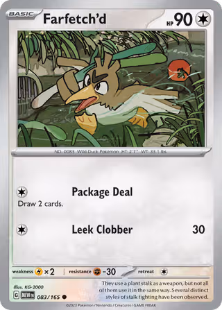 Farfetch'd 83/165 Pokemon card