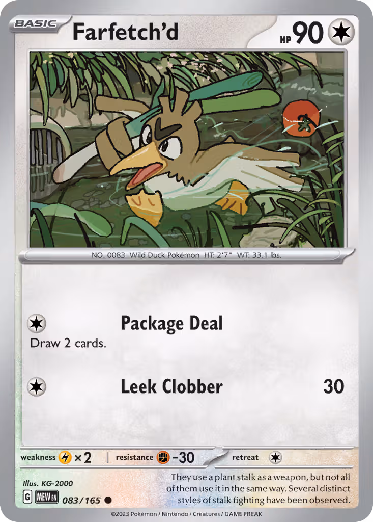 Farfetch'd 83/165 Pokemon card
