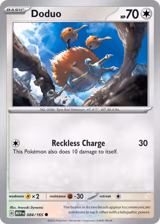 Doduo 84/165 Pokemon card