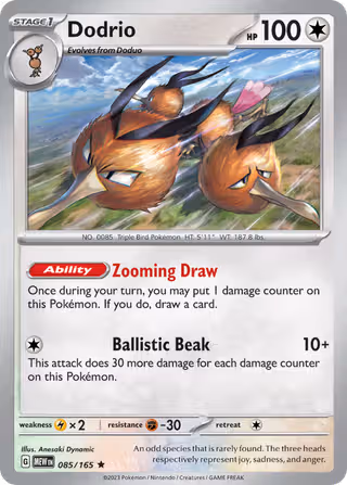 Dodrio 85/165 Pokemon card