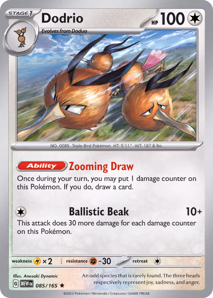 Dodrio 85/165 Pokemon card