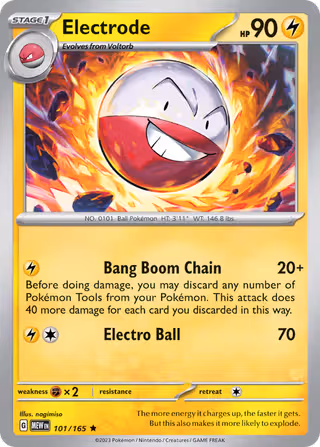 Electrode 101/165 Pokemon card