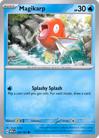 Magikarp 129/165 Pokemon card