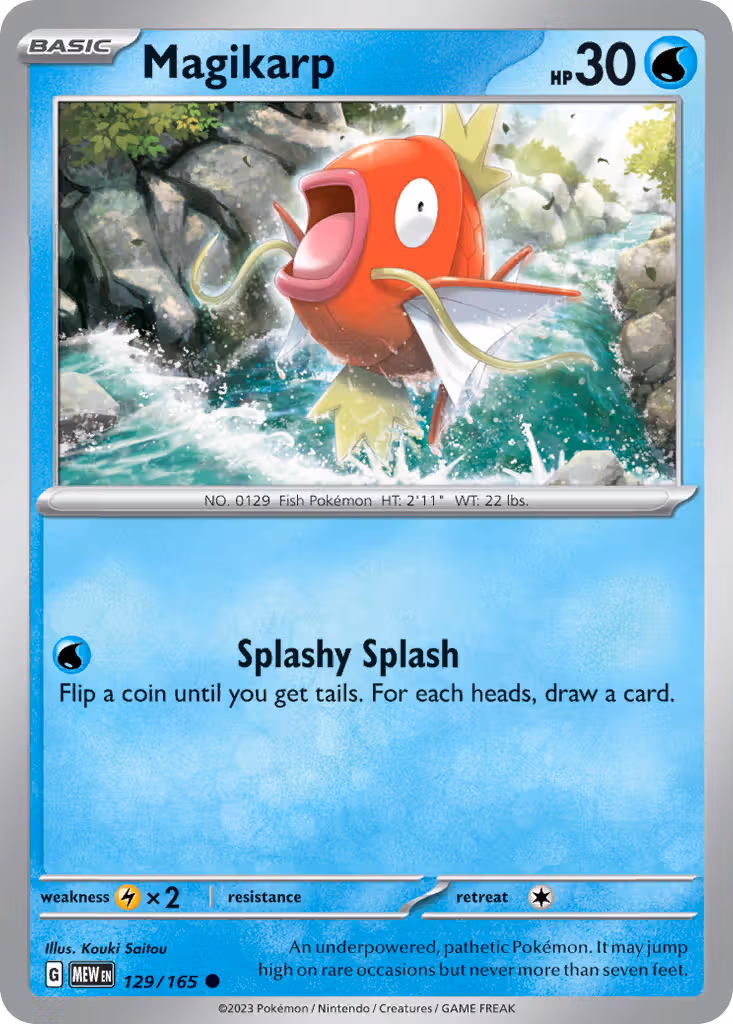 Magikarp 129/165 Pokemon card