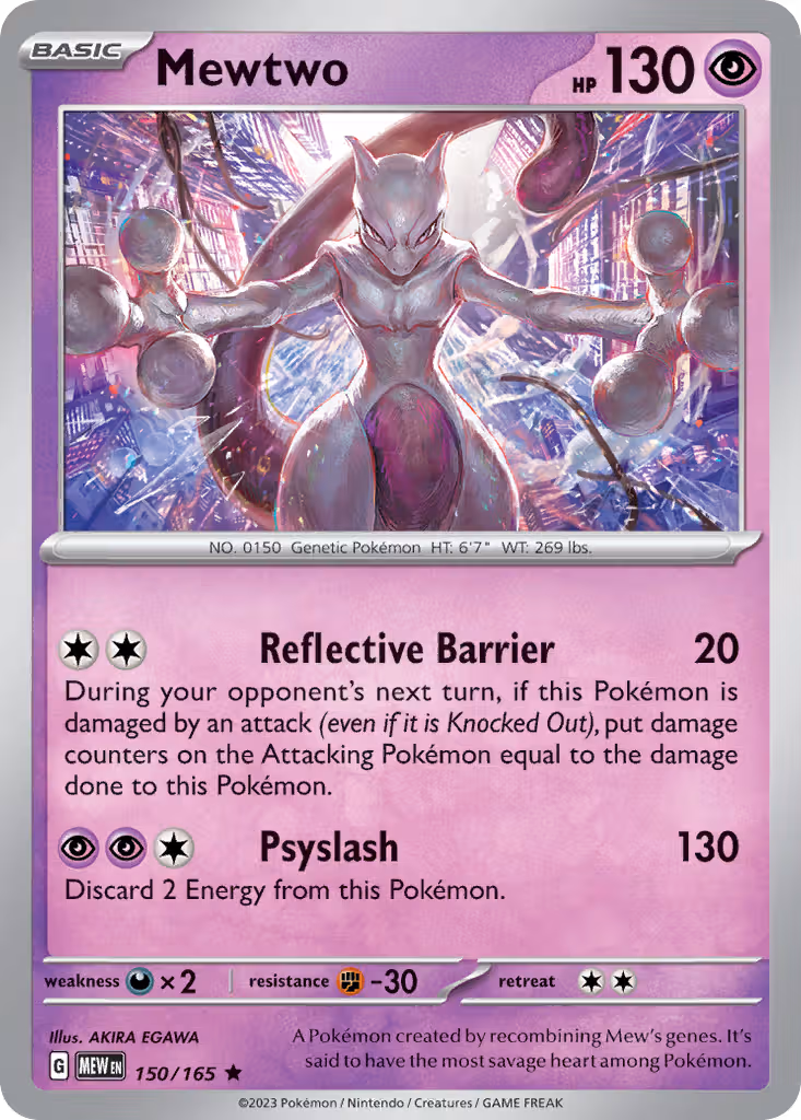 Mewtwo 150/165 Pokemon card