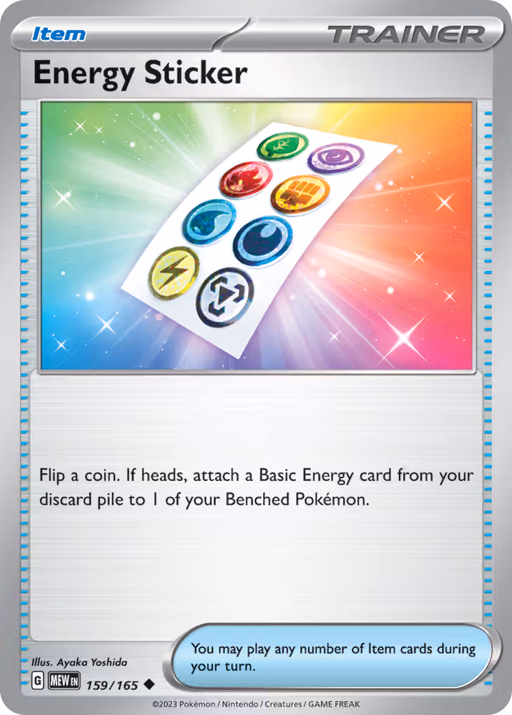 Energy Sticker 159/165 Pokemon card