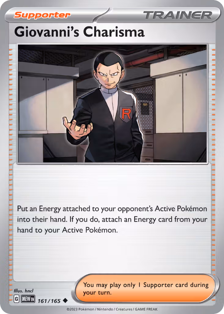 Giovanni's Charisma 161/165 Pokemon card